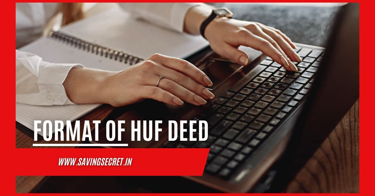 Format of HUF Deed